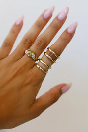 Ring Multi Color Stenen Goud