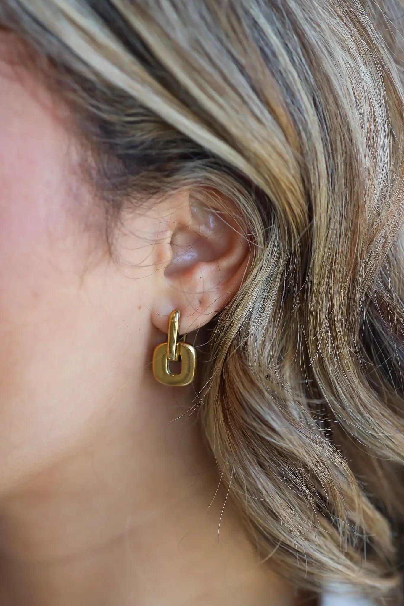 Oorbellen Linked Duo Goud