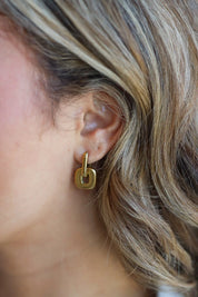Oorbellen Linked Duo Goud