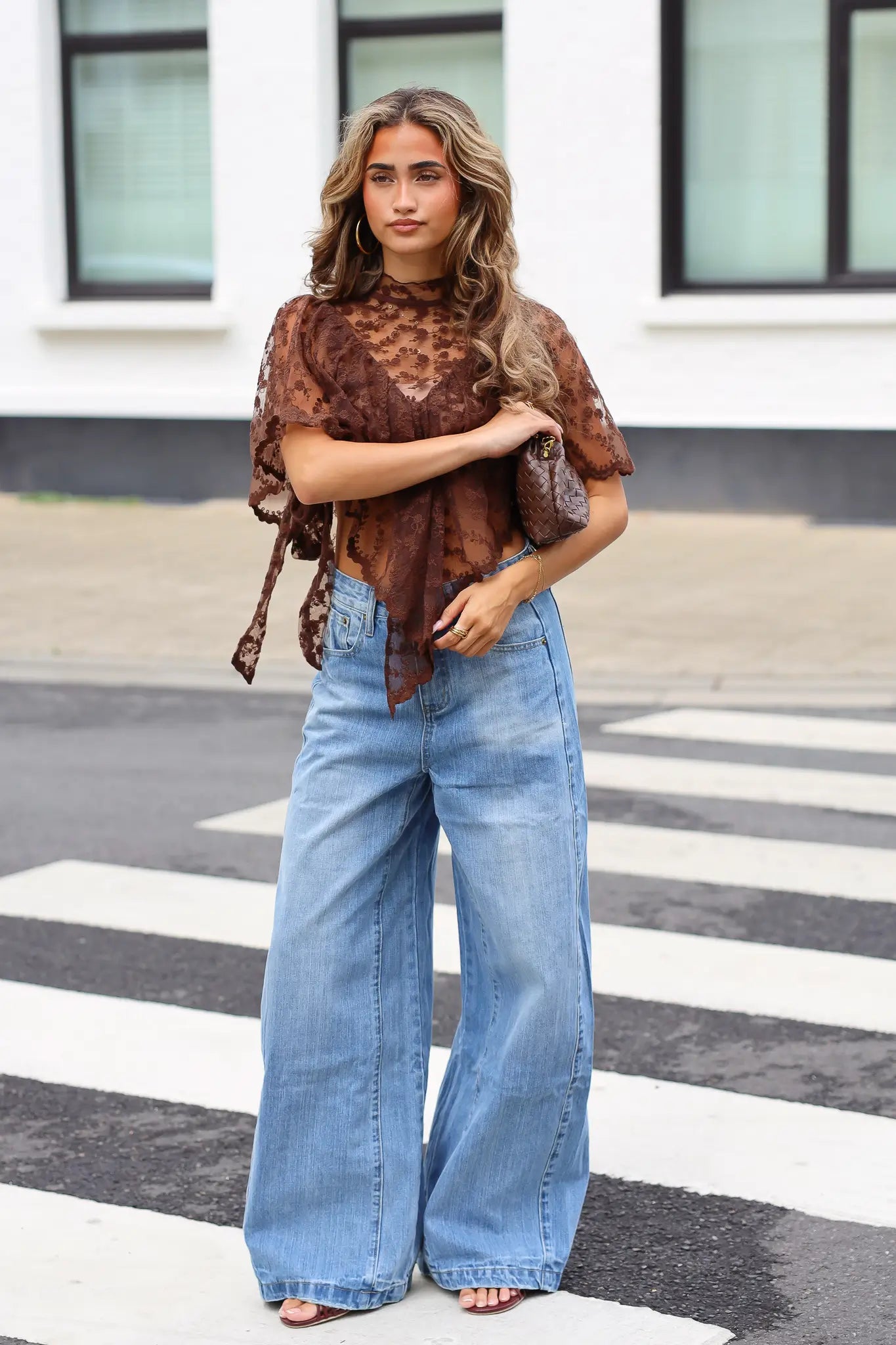 Jeans Back Details Blauw 985