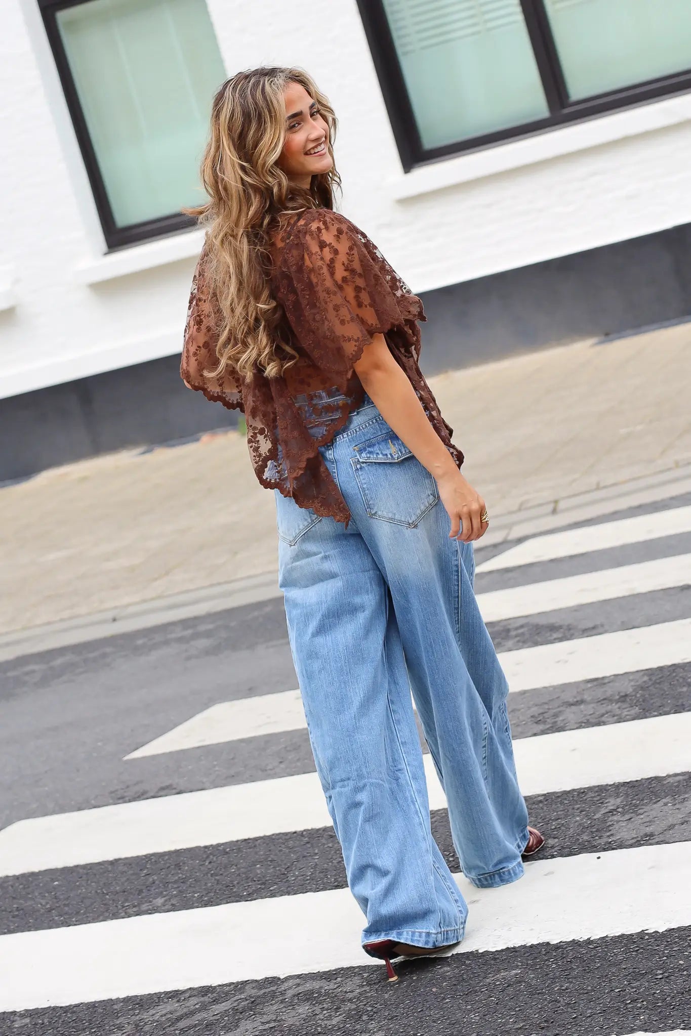 Jeans Back Details Blauw 985