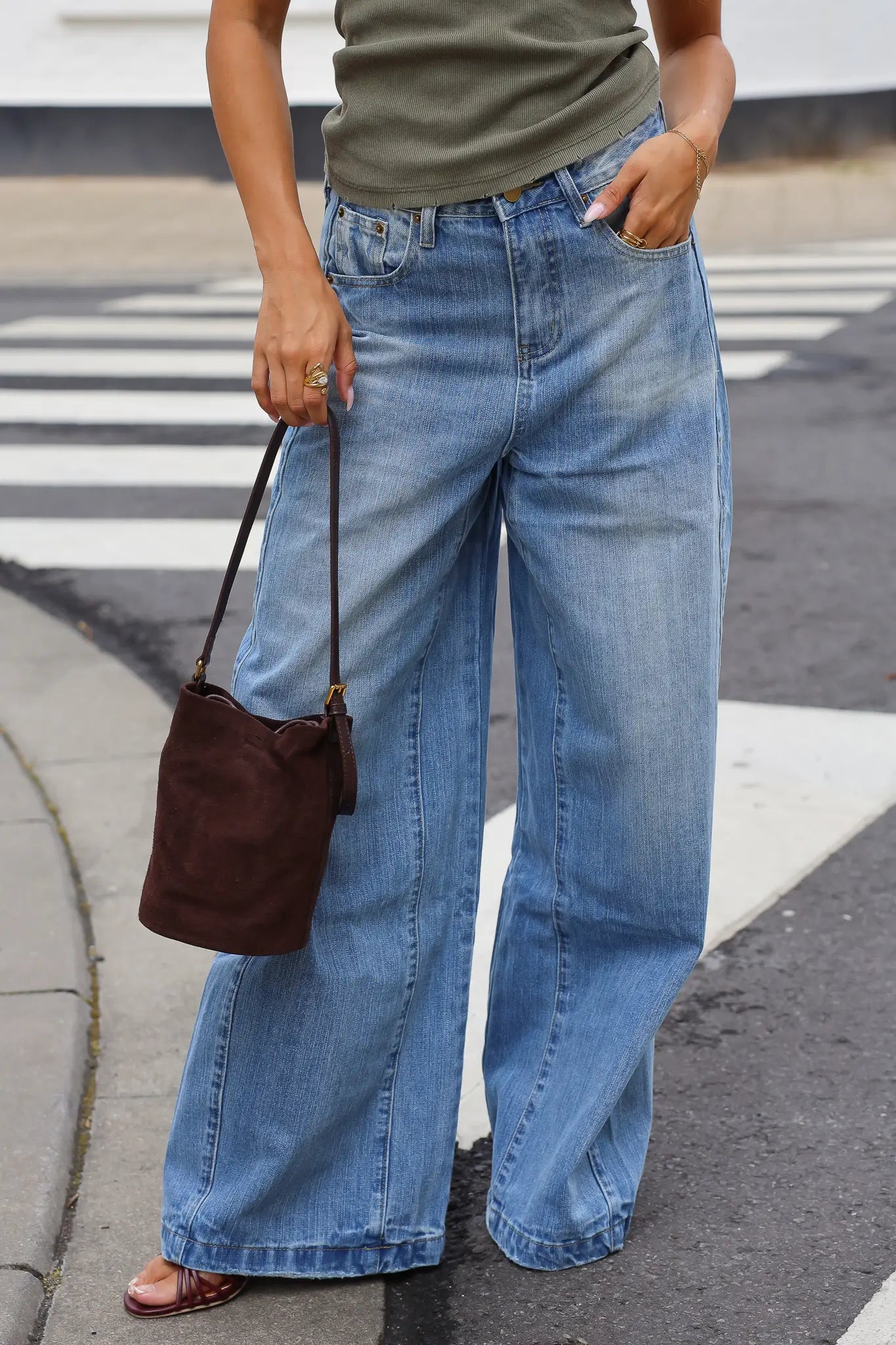 Jeans Back Details Blauw 985