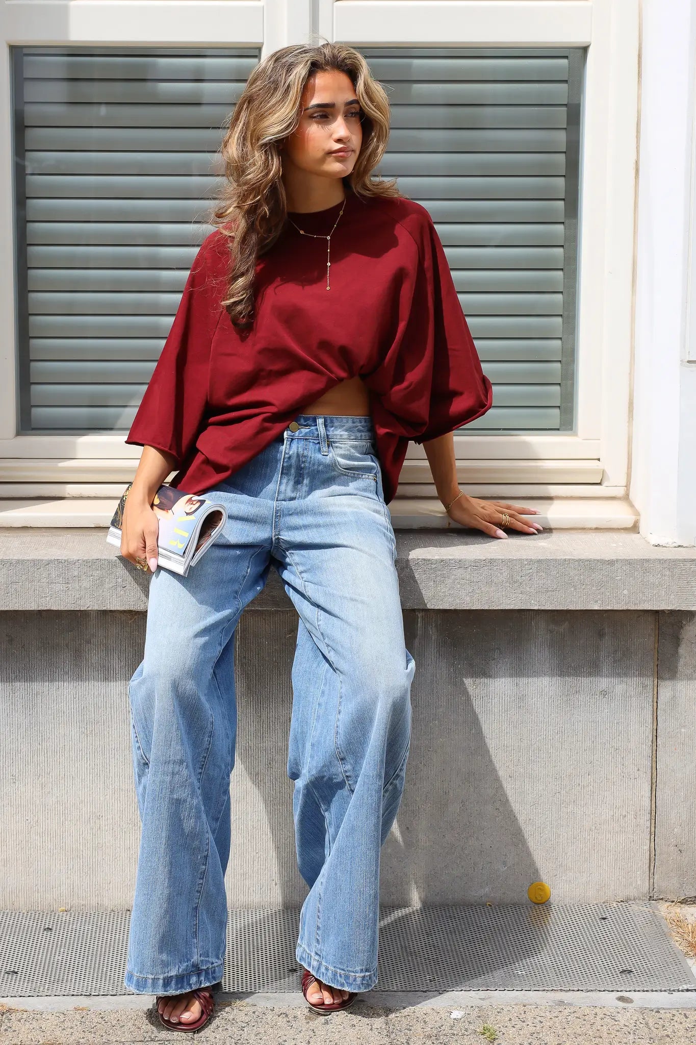 Oversized T-Shirt Bordeaux