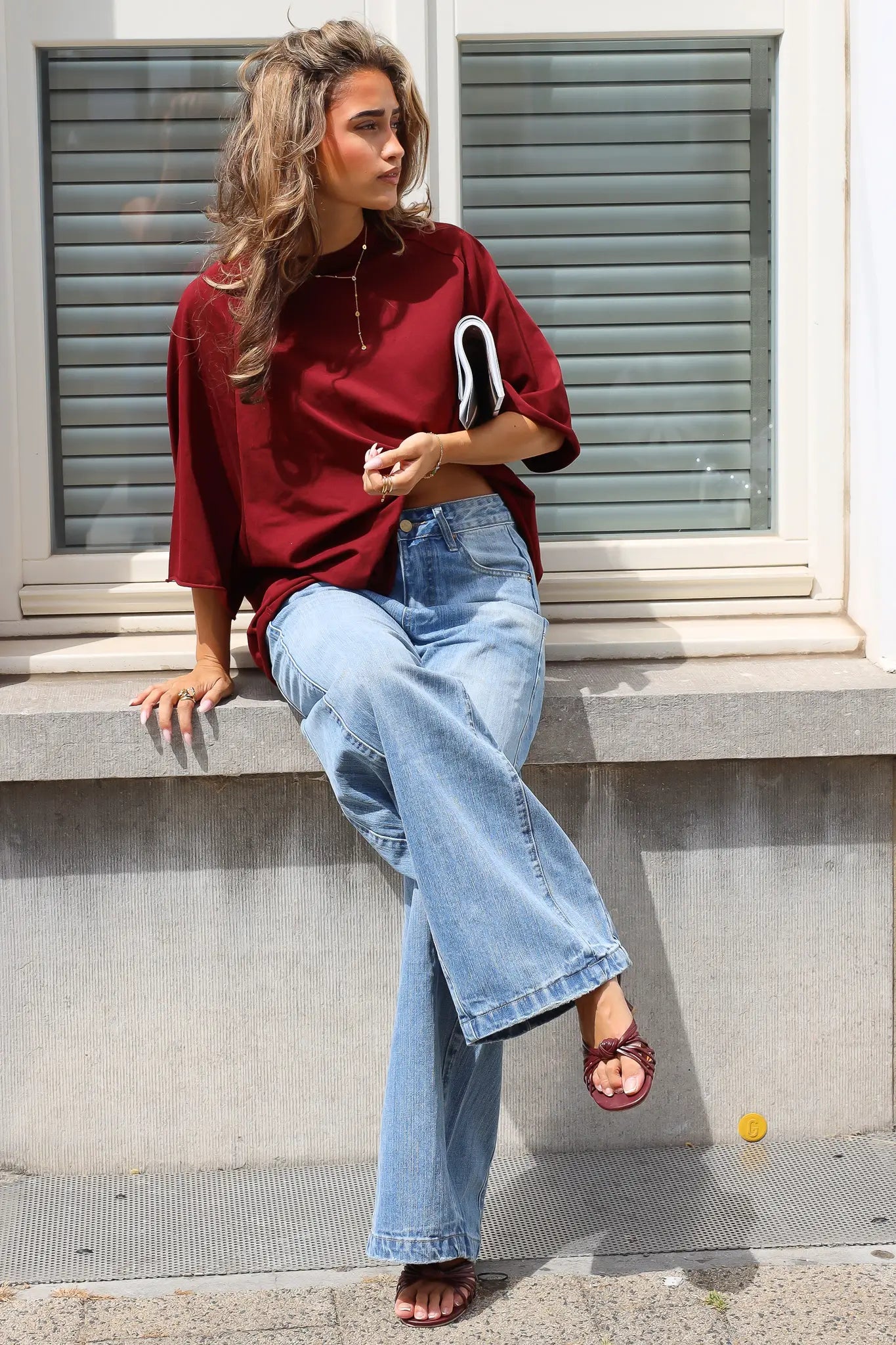 Oversized T-Shirt Bordeaux