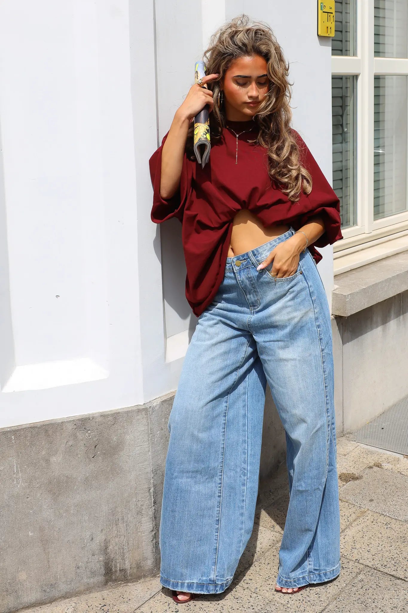 Jeans Back Details Blauw 985