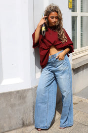 Jeans Back Details Blauw 985