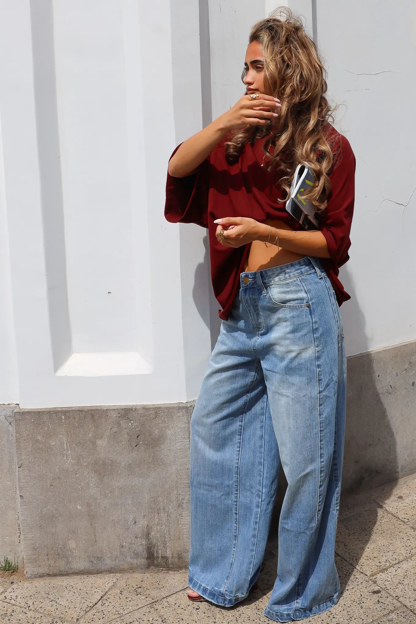 Jeans Back Details Blauw 985
