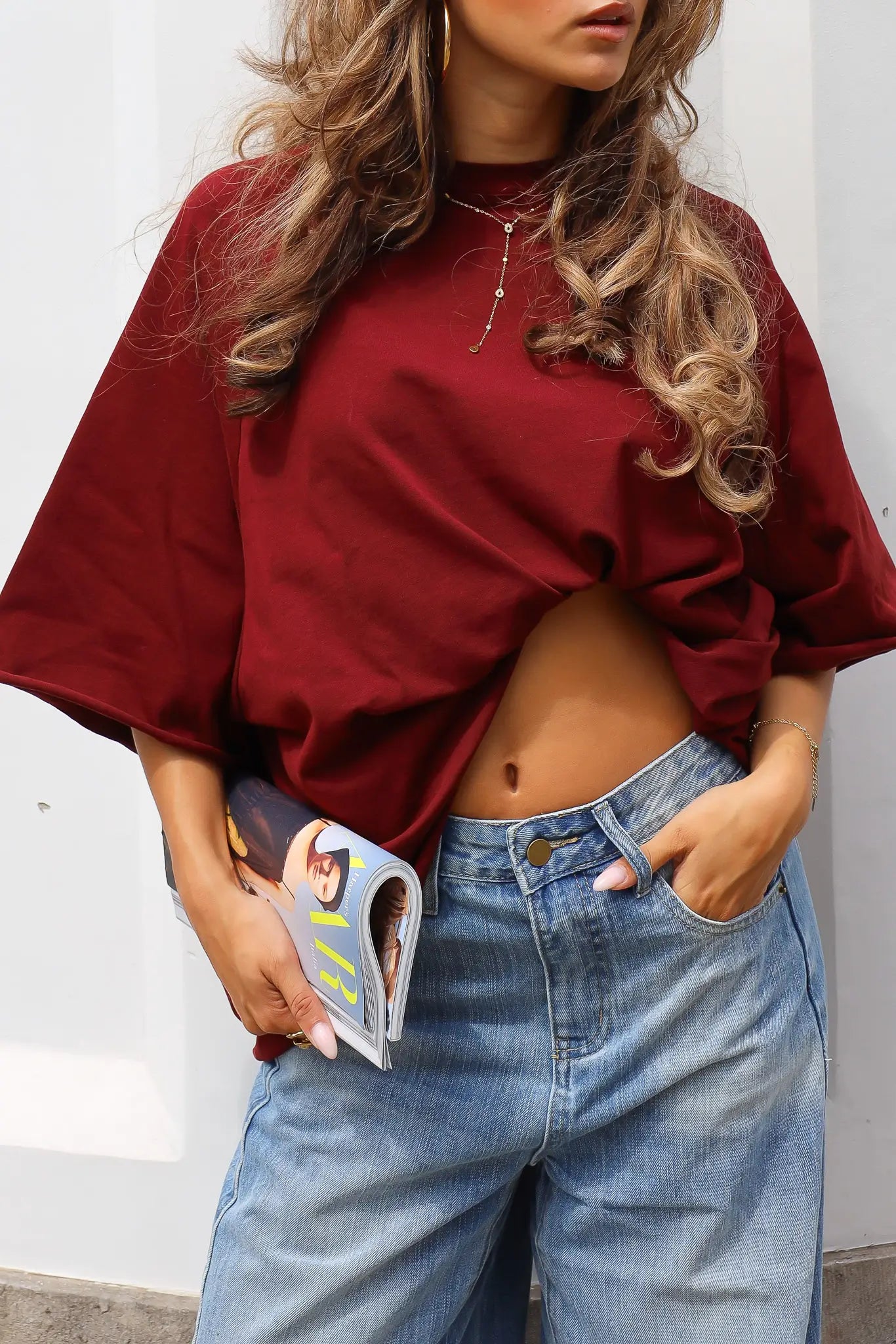 Oversized T-Shirt Bordeaux