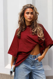 Oversized T-Shirt Bordeaux