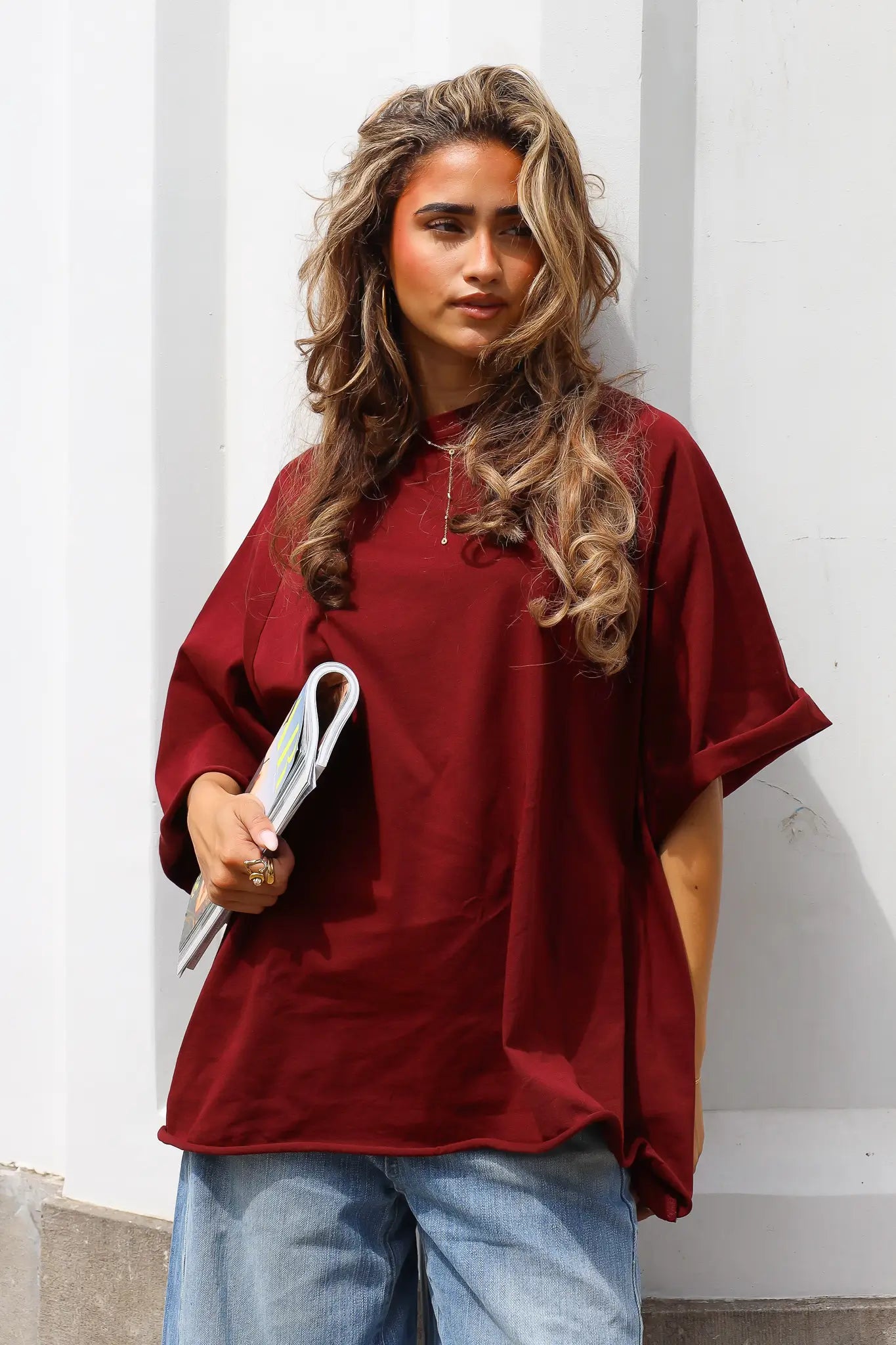 Oversized T-Shirt Bordeaux