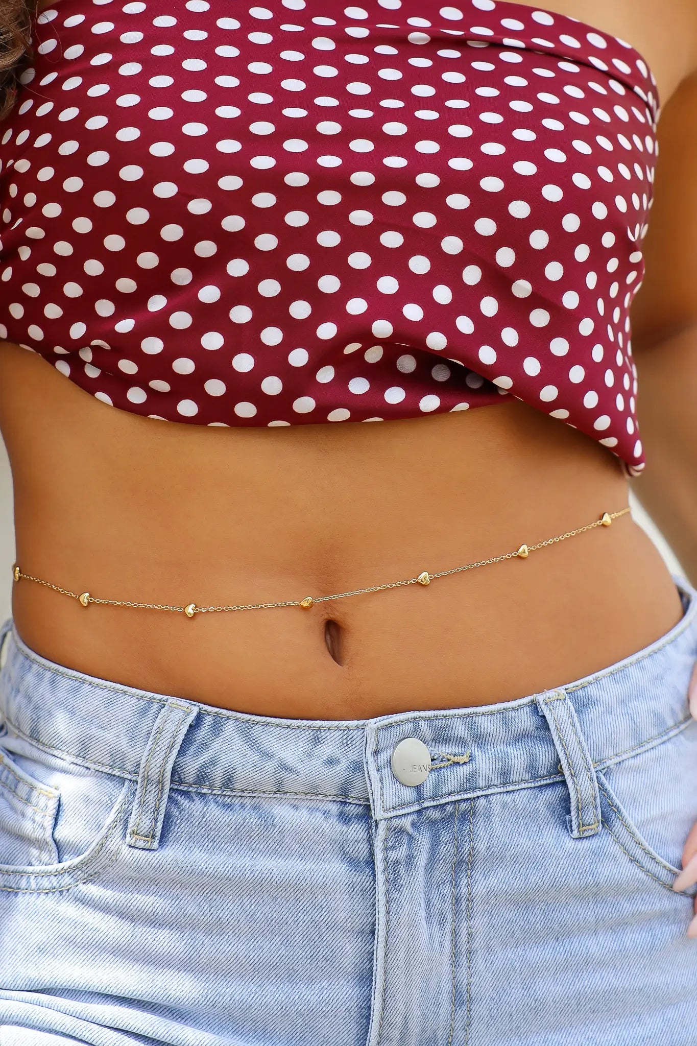 Belly Chain Basic Hart Goud