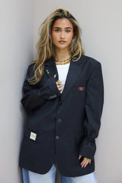 Atelier Series Reworked Blazer Donker Grijs