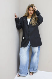 Atelier Series Reworked Blazer Donker Grijs