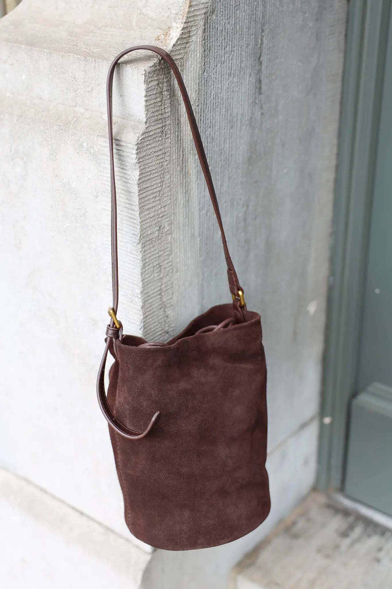 Tas Bucket Donker Bruin
