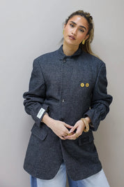 Atelier Series Reworked Designer Blazer Blauw