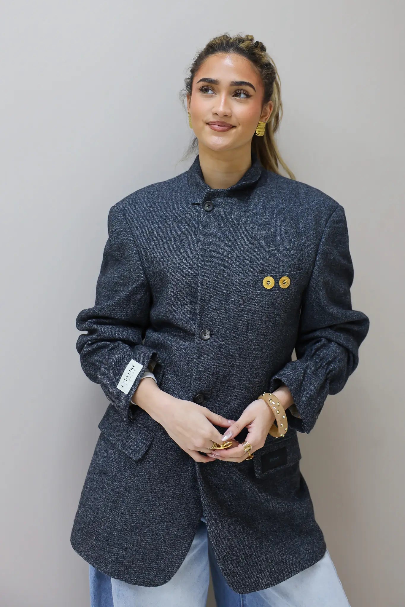 Atelier Series Reworked Designer Blazer Blauw