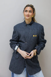 Atelier Series Reworked Designer Blazer Blauw