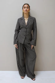 Pantalon Gestreept Bruin