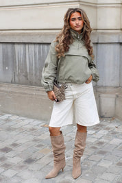 Windbreaker Half Zip Khaki