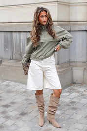 Windbreaker Half Zip Khaki