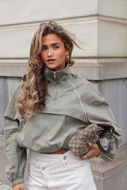 Windbreaker Half Zip Khaki