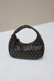 Leren Tas Mini Studs Bruin
