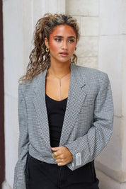Atelier Series Reworked Blazer Cropped Zwart/Wit
