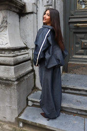 Jeans Wide Fit Streep Atelier Series Blauw