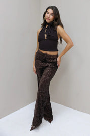 Halter Top Donker Bruin