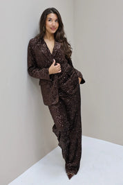 Pailletten Broek Bruin
