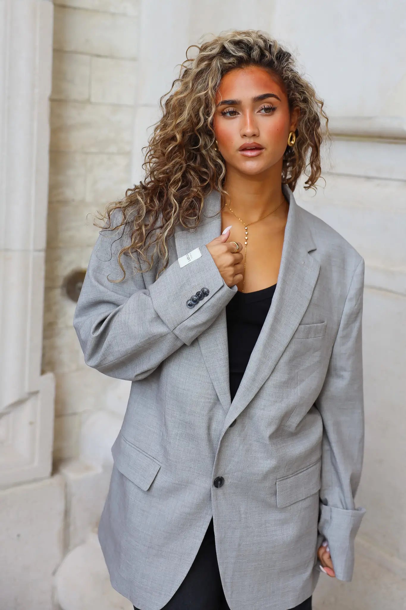 Atelier Series Reworked Blazer Licht Grijs
