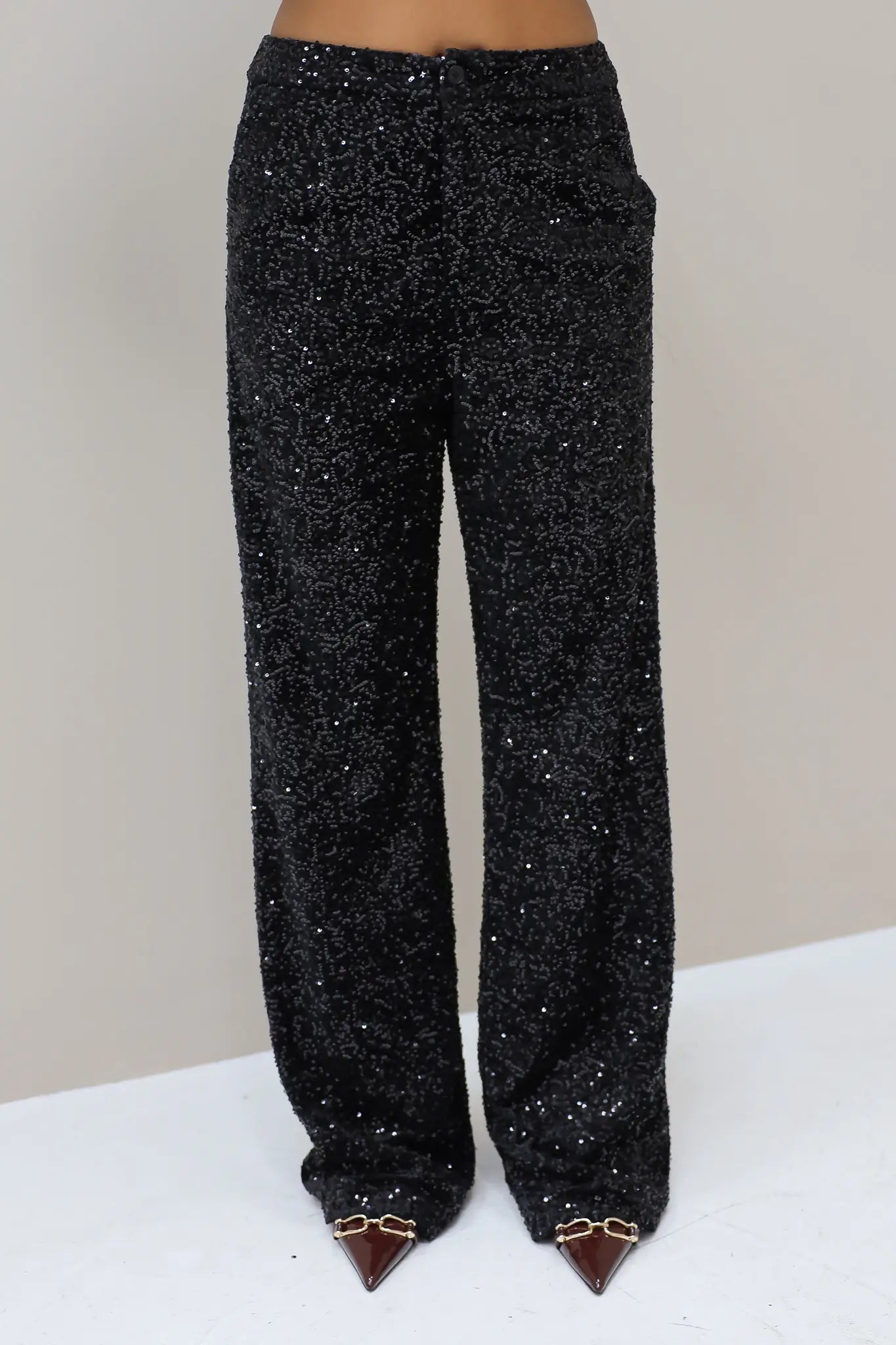 Pailletten Broek Zwart