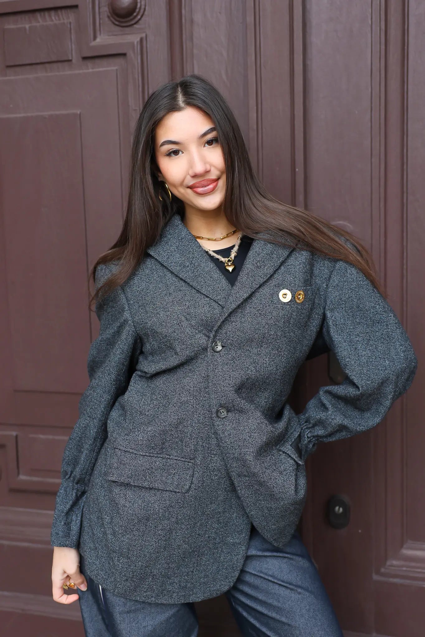 Atelier Series Reworked Designer Blazer Blauw