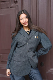 Atelier Series Reworked Designer Blazer Blauw