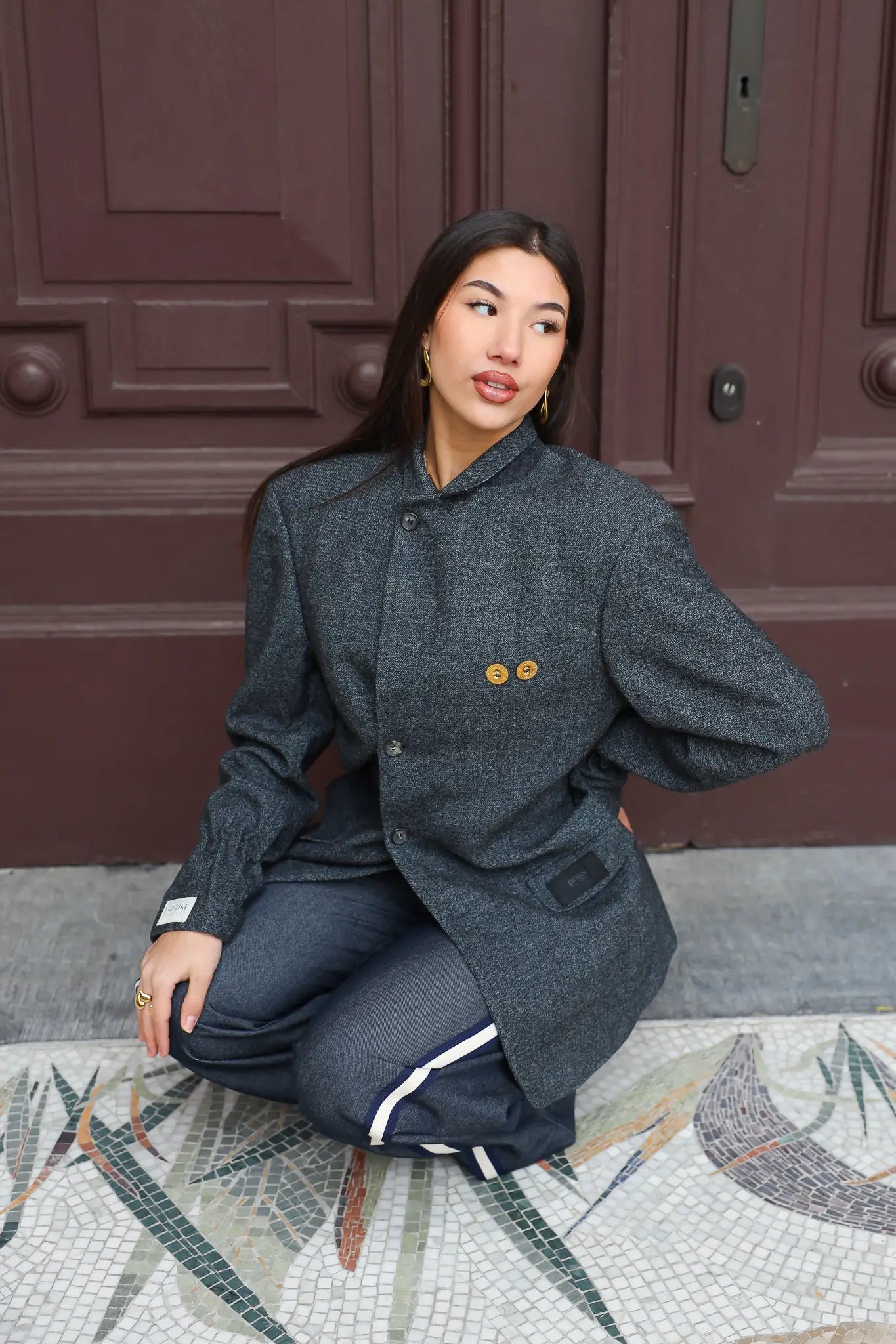 Atelier Series Reworked Designer Blazer Blauw