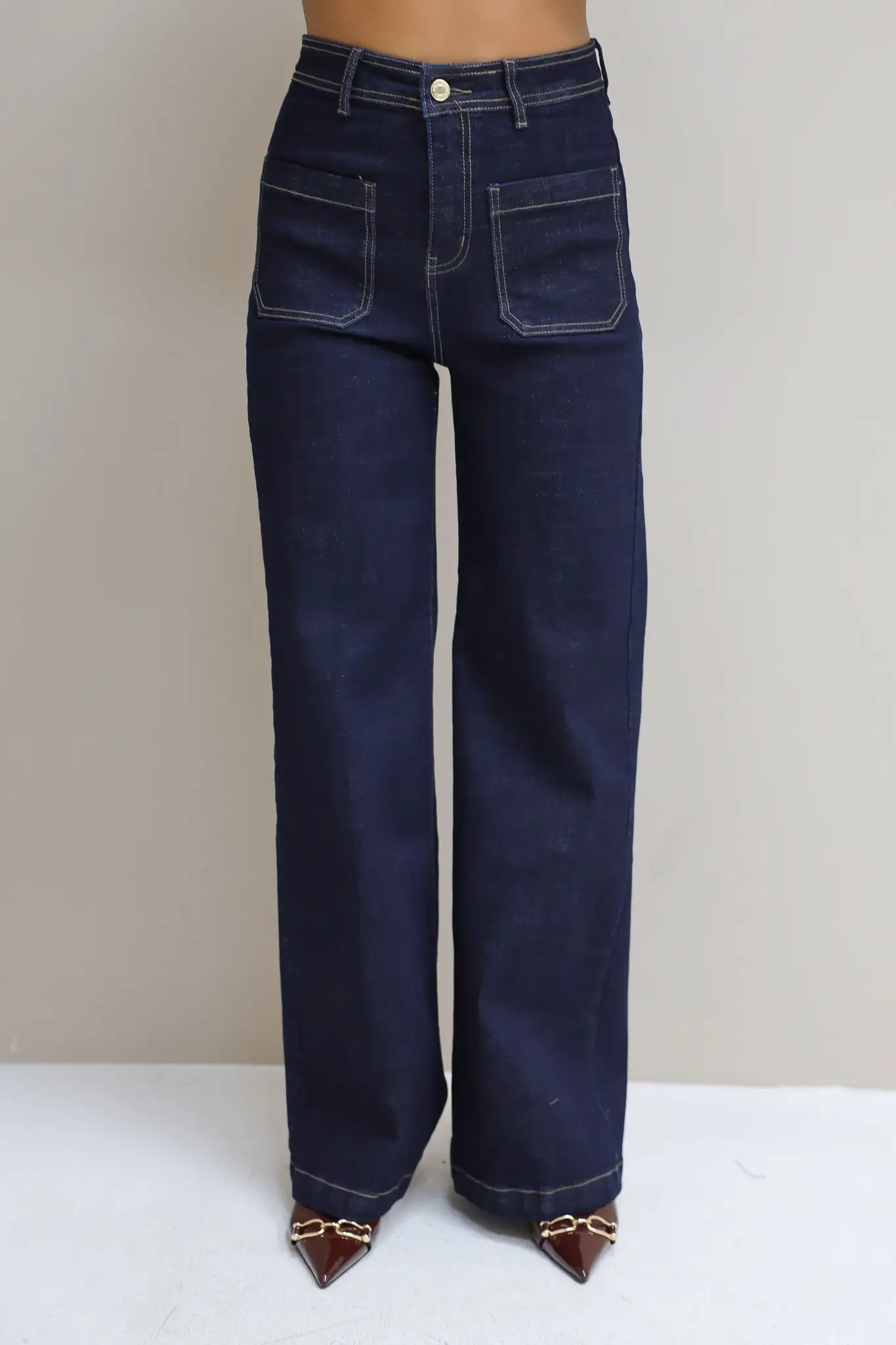 Jeans Zakjes Voor Donker Blauw