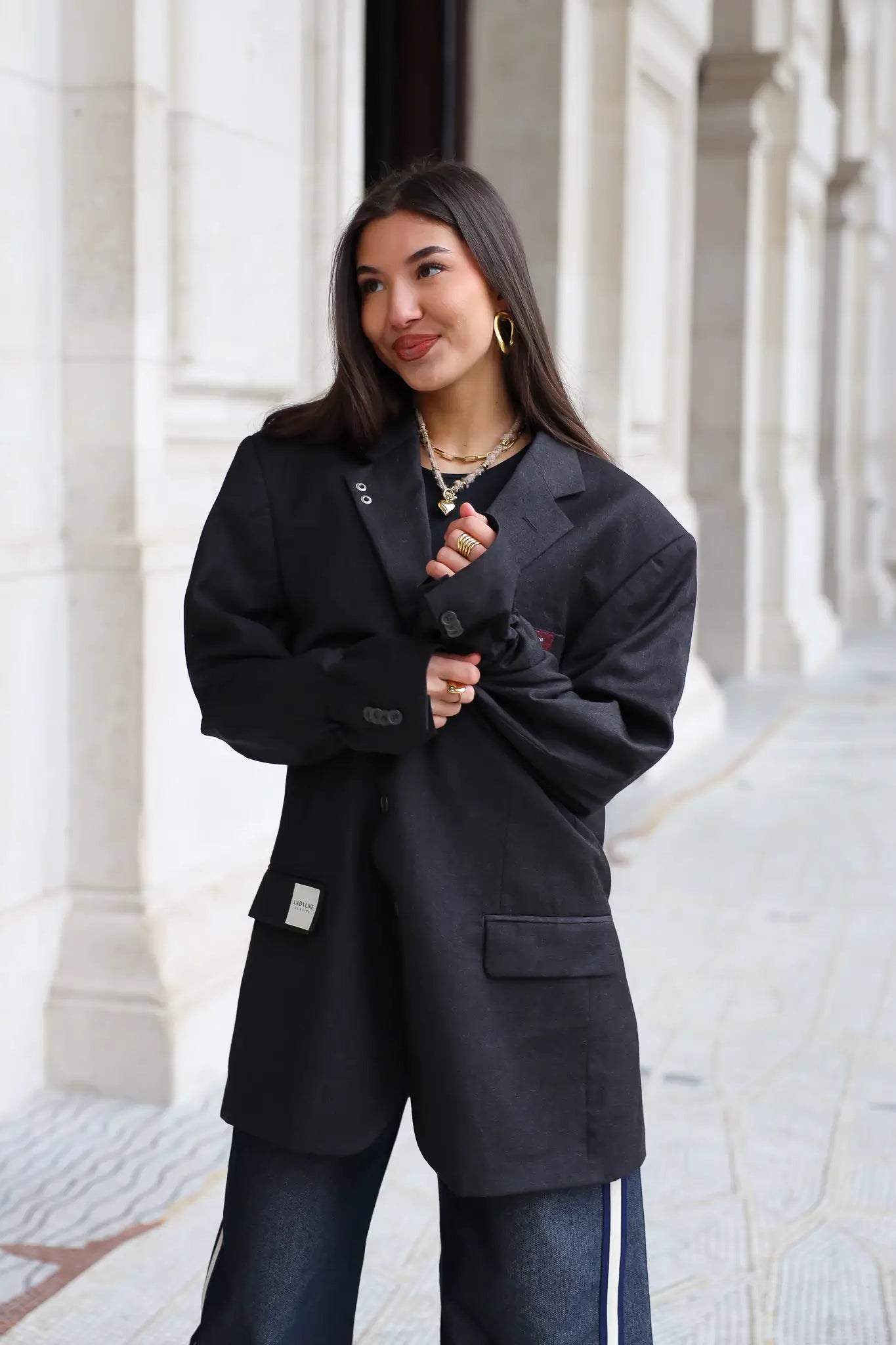 Atelier Series Reworked Blazer Donker Grijs