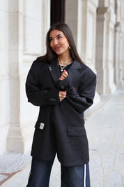 Atelier Series Reworked Blazer Donker Grijs