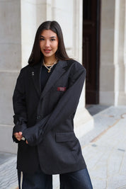 Atelier Series Reworked Blazer Donker Grijs