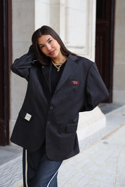 Atelier Series Reworked Blazer Donker Grijs