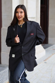 Atelier Series Reworked Blazer Donker Grijs