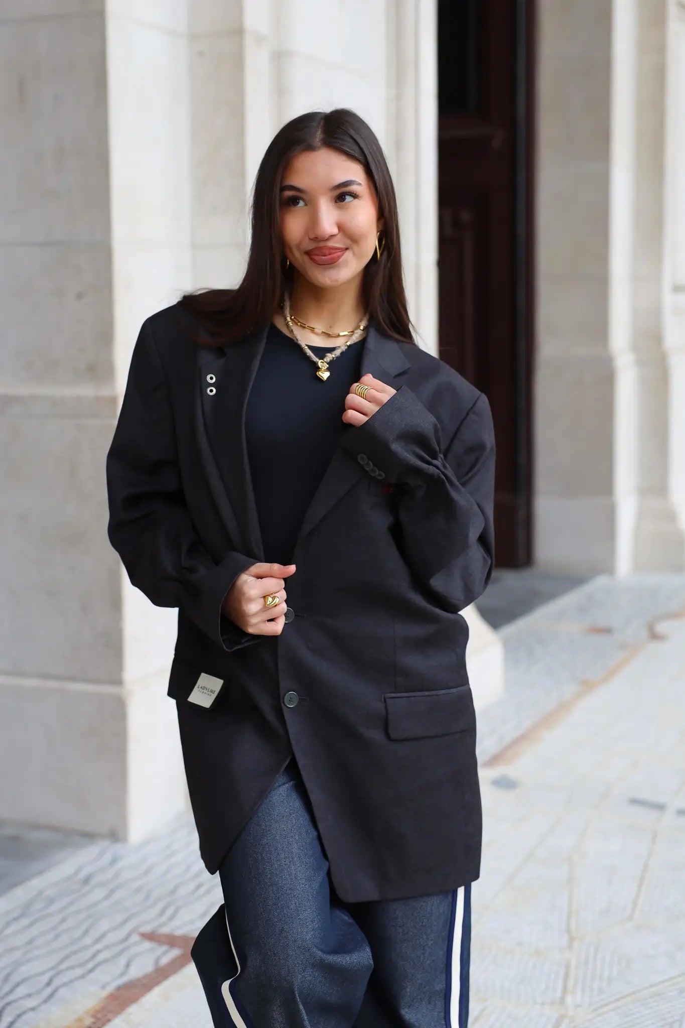 Atelier Series Reworked Blazer Donker Grijs