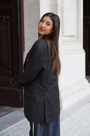 Atelier Series Reworked Blazer Donker Grijs