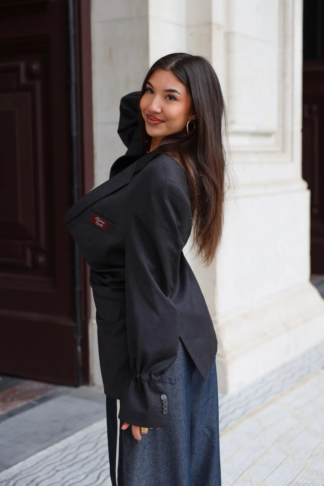 Atelier Series Reworked Blazer Donker Grijs