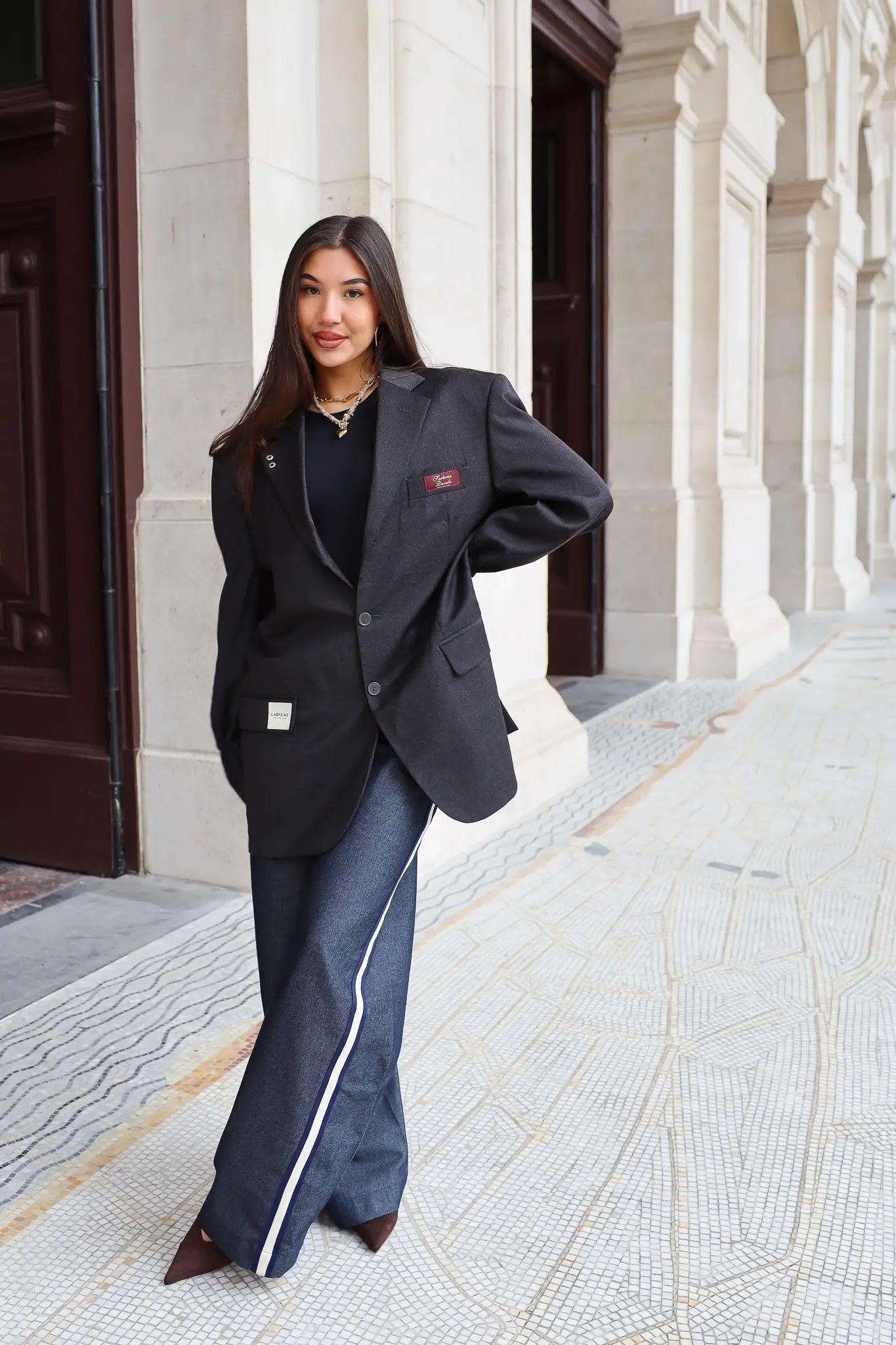 Atelier Series Reworked Blazer Donker Grijs