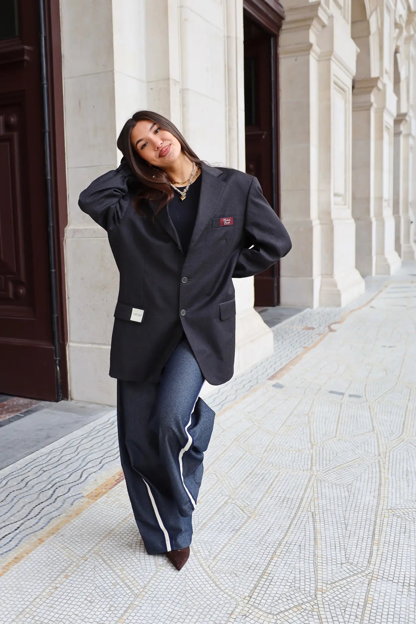 Atelier Series Reworked Blazer Donker Grijs