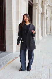 Atelier Series Reworked Blazer Donker Grijs