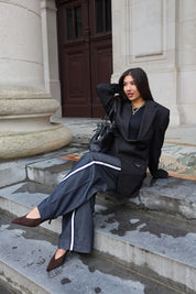 Atelier Series Reworked Designer Blazer Gestreept Zwart