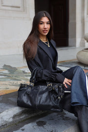 Leren Tas Groot Zwart