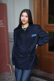 Atelier Series Reworked Designer Blazer Donker Blauw